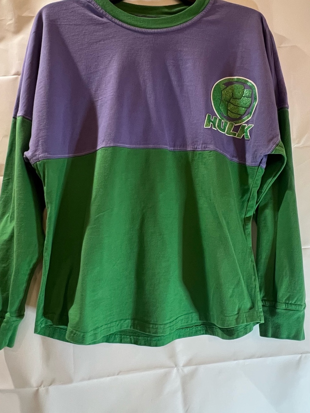 Marvel Hulk Two-Tone Long Sleeve Shirt - Green & Purple